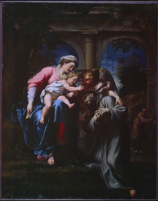 La aparición de la Virgen y del Niño Jesús a san Francisco - Annibale Carracci