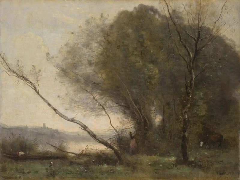 El árbol curvado - Jean-Baptiste Camille Corot