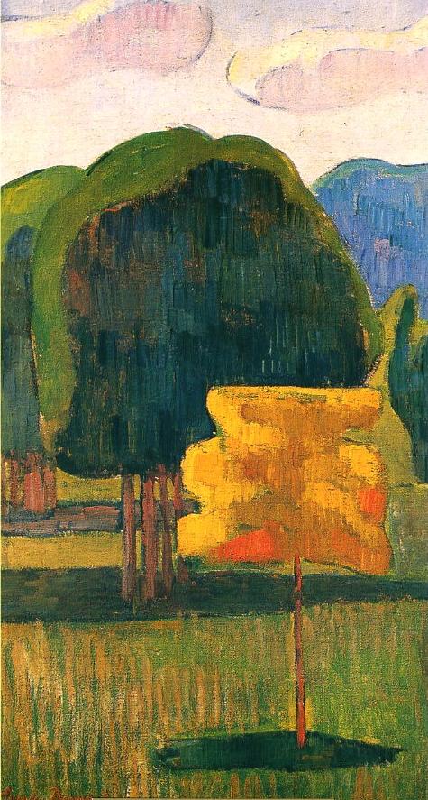 El árbol amarillo - Émile Bernard