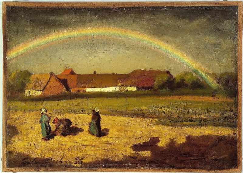 El arcoíris en Courrières - Jules Breton