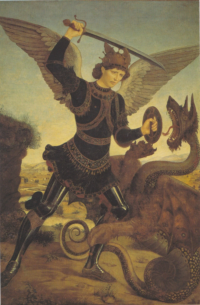 El arcángel Miguel y el dragón - Cosimo Tura