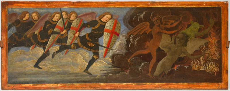 El Arcángel San Miguel y los Ángeles en guerra contra el Diablo - Domenico Ghirlandaio