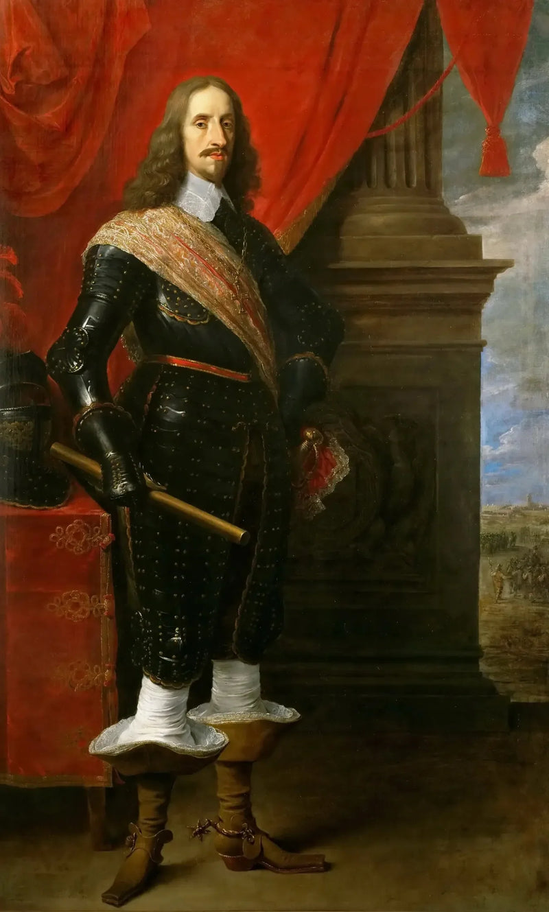 El archiduque Leopoldo Guillermo, con el asiento de Gravelingen al fondo - David Teniers el Joven