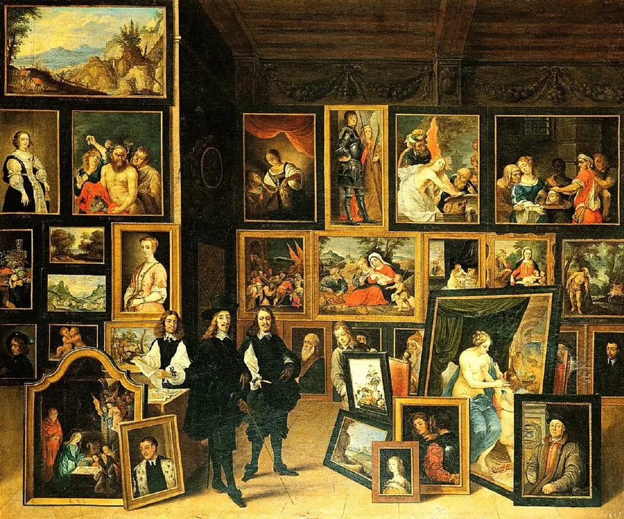 El archiduque Leopoldo Guillermo en su galería en Bruselas - David Teniers el Joven