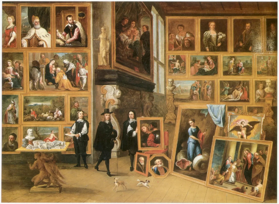 El archiduque Leopoldo Guillermo en su galería en Bruselas - David Teniers el Joven