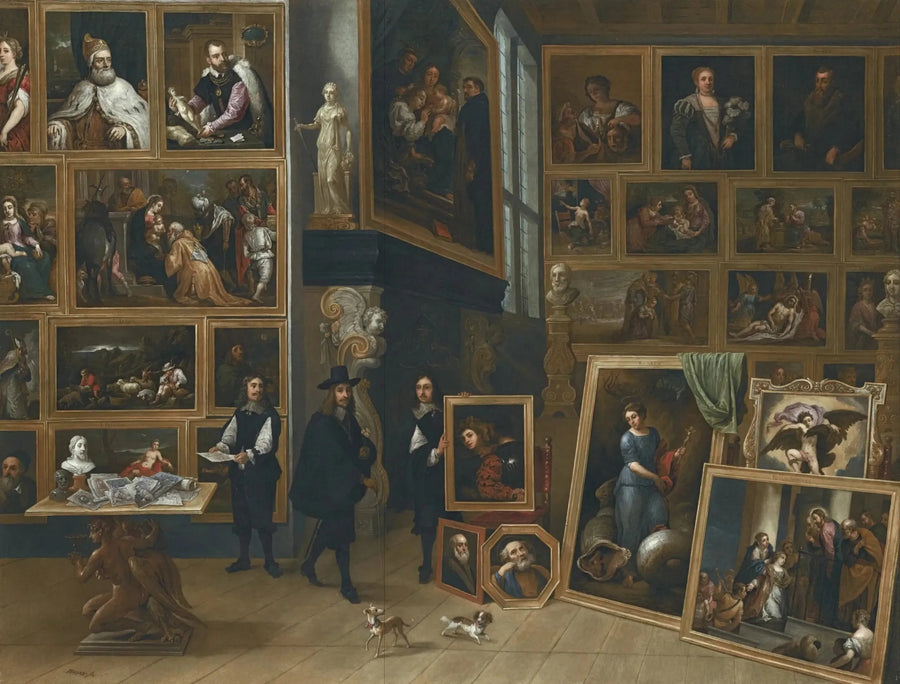 El archiduque Leopoldo Guillermo en su galería en Bruselas - David Teniers el Joven