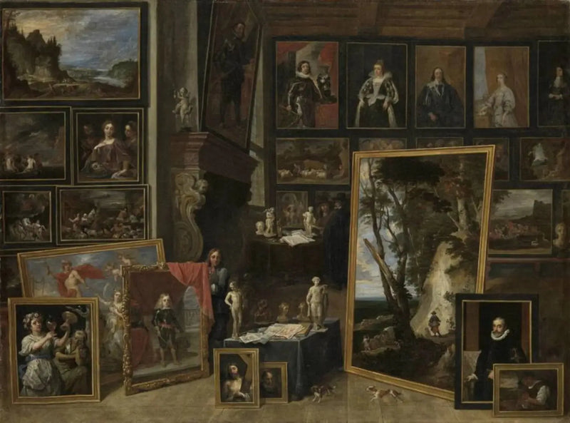 El archiduque Leopoldo Guillermo en su galería en Bruselas (II) - David Teniers el Joven