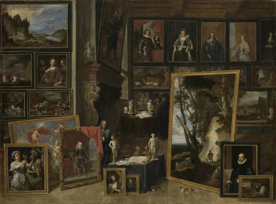 El archiduque Leopoldo Guillermo en su galería en Bruselas (II) - David Teniers el Joven