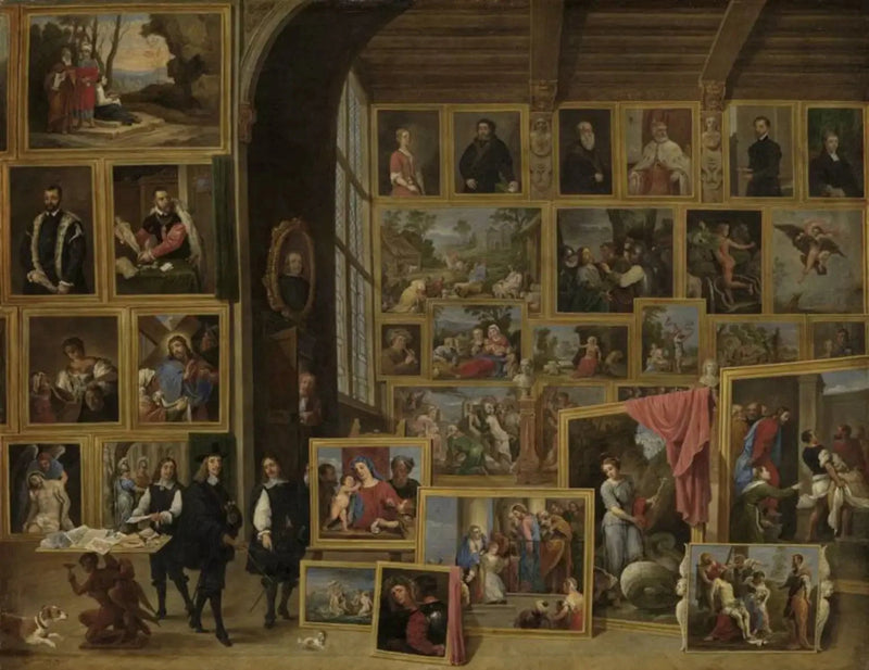 El archiduque Leopoldo Guillermo en su galería en Bruselas (IV) - David Teniers el Joven
