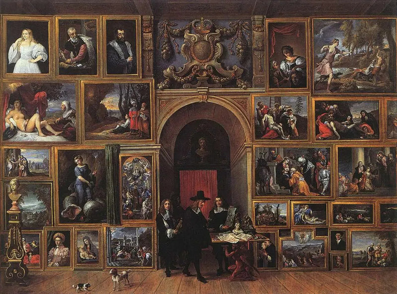 El archiduque Leopoldo Guillermo en su galería - David Teniers el Joven