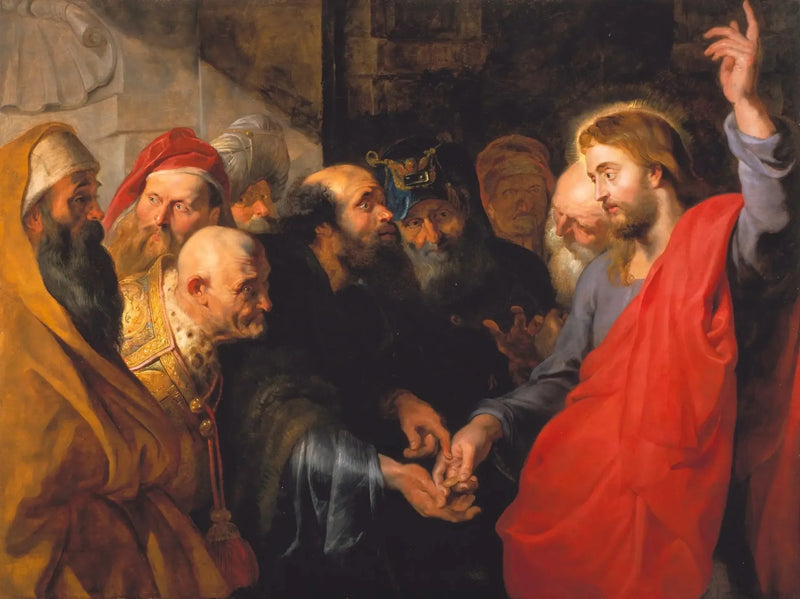 La moneda del tributo (Mateo 22:19) - Peter Paul Rubens