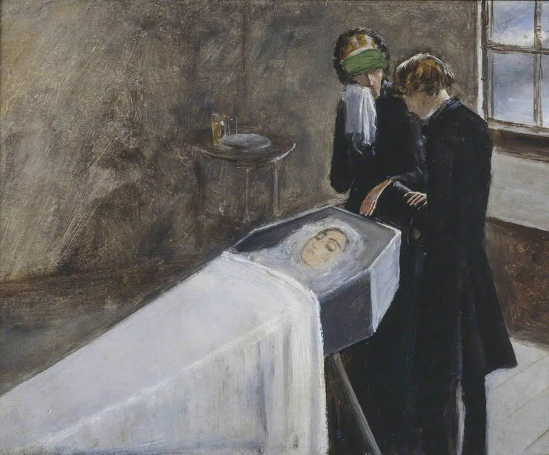 El artista asistente al duelo de una joven - John Everett Millais