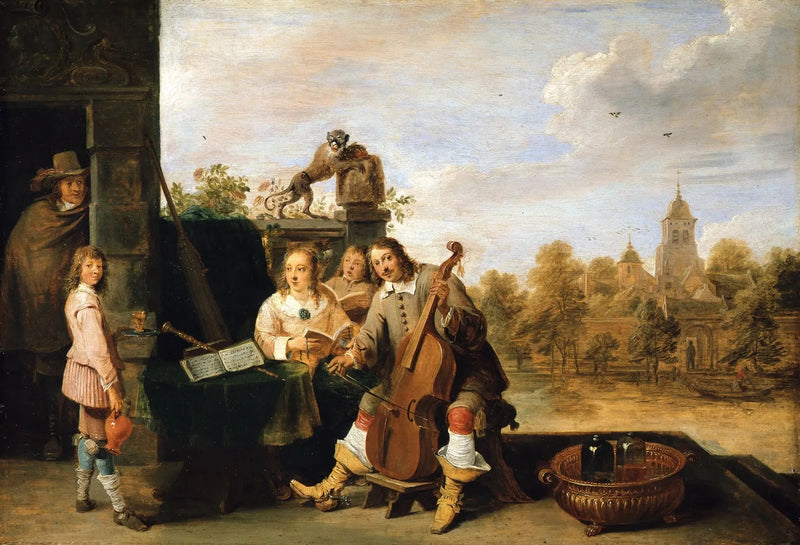 El artista y su familia - David Teniers el Joven