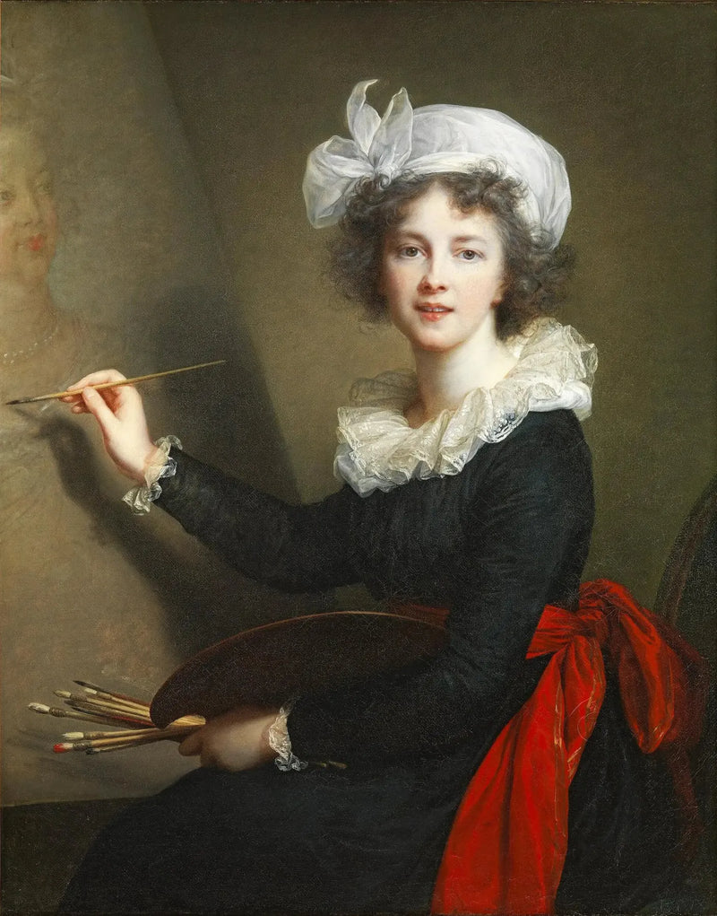 La artista realizando un retrato de la reina María Antonieta - Élisabeth Vigée Le Brun