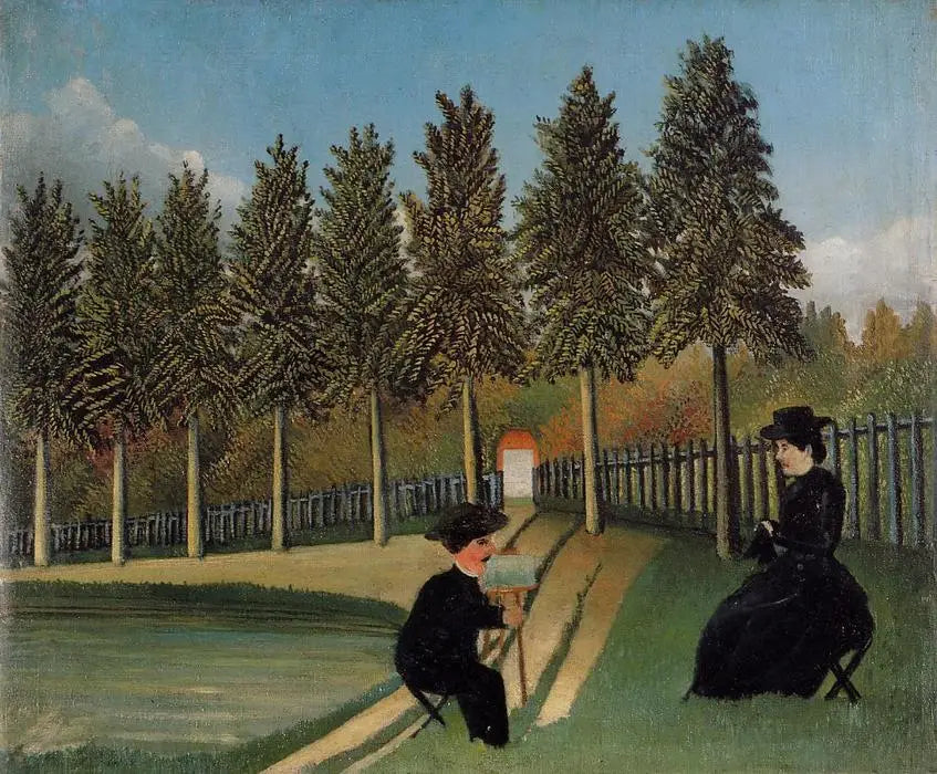 El artista pintando a su esposa - Henri Rousseau