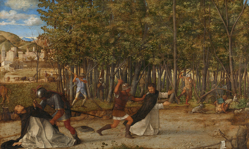 El asesinato de san Pedro mártir - Giovanni Bellini