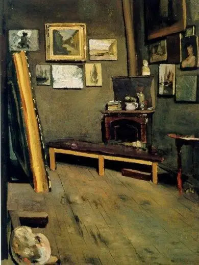 El Taller del artista, calle Visconti - Frédéric Bazille