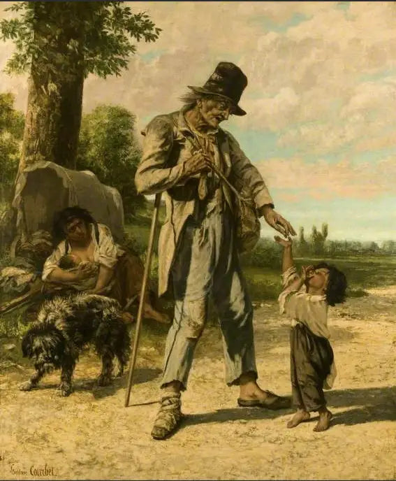 La limosna de un mendigo en Ornans - Gustave Courbet