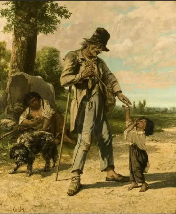 La limosna de un mendigo en Ornans - Gustave Courbet