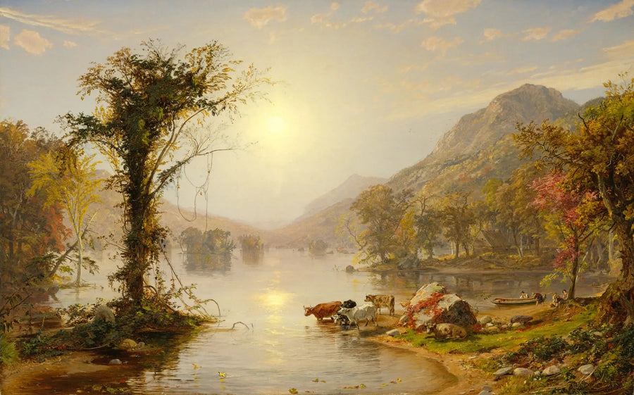 El otoño en el lago Greenwood - Jasper Francis Cropsey