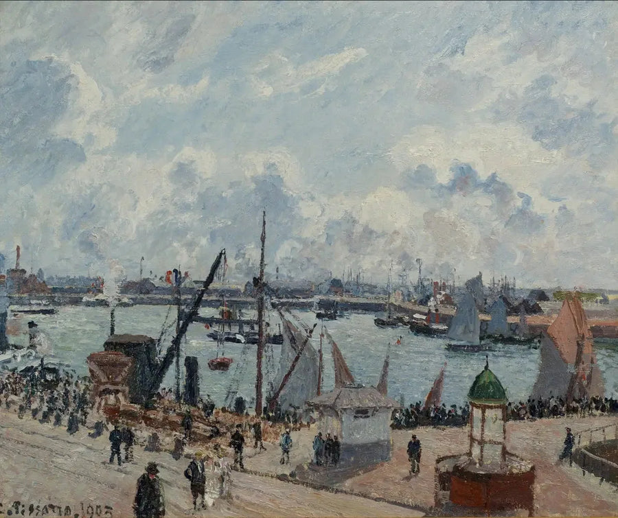 El avant-puerto de Le Havre. Mañana. Sol. Marea subiendo - Camille Pissarro