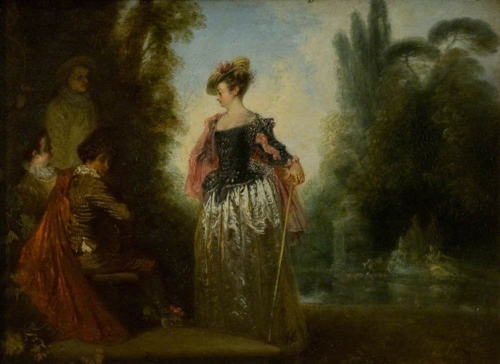 L'aventuriere - Antoine Watteau image 1 reproduction artisanale de tableau