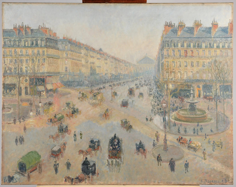 La Avenida de la Ópera - Camille Pissarro