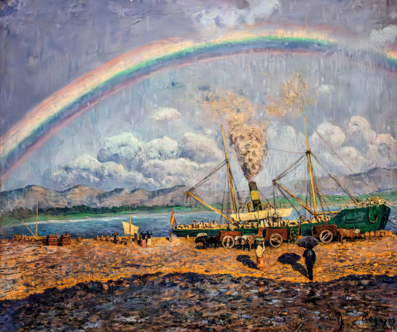 El aguacero. Bahía de Santoña - Darién de Regoyos