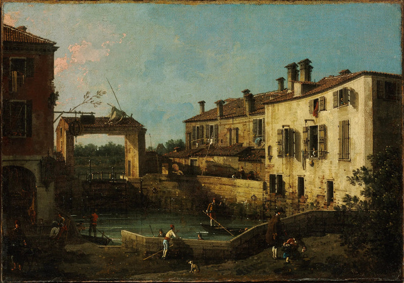 La esclusa de Dolo - Canaletto