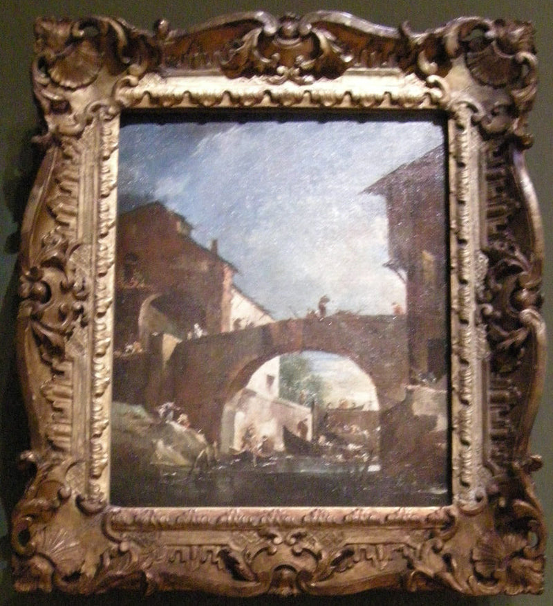 La esclusa de Dolo en el Brenta: Capricho - Francesco Guardi