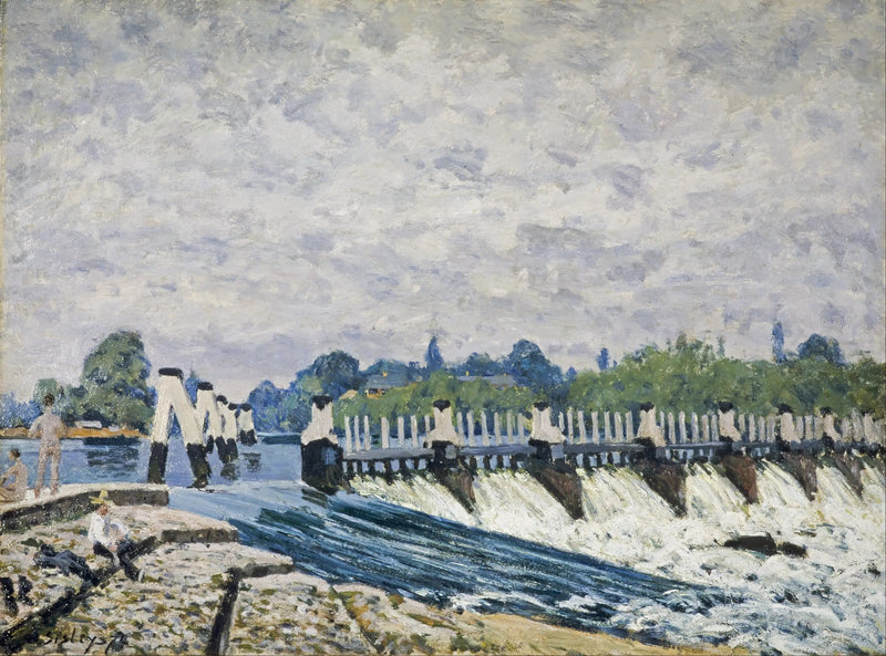 El desagüe de Molesey cerca de Hampton Court, efecto de la mañana - Alfred Sisley