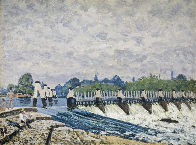 El desagüe de Molesey cerca de Hampton Court, efecto de la mañana - Alfred Sisley