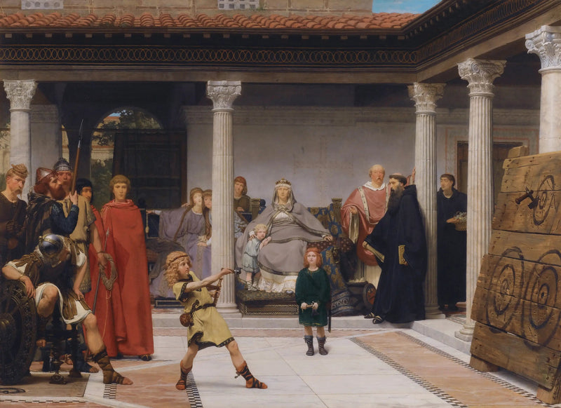La educación de los niños de Clodoveo - Lawrence Alma-Tadema