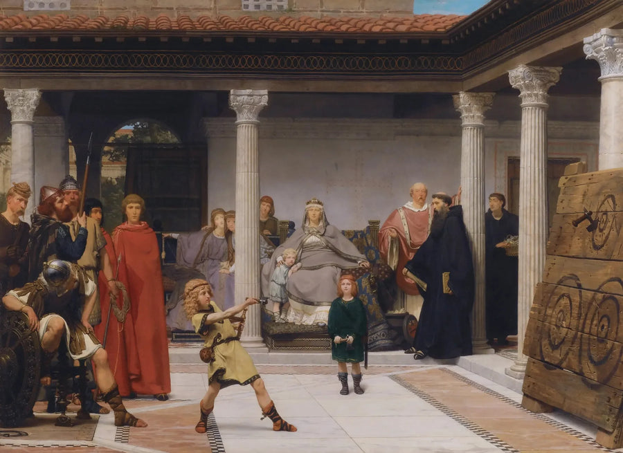 La educación de los niños de Clodoveo - Lawrence Alma-Tadema