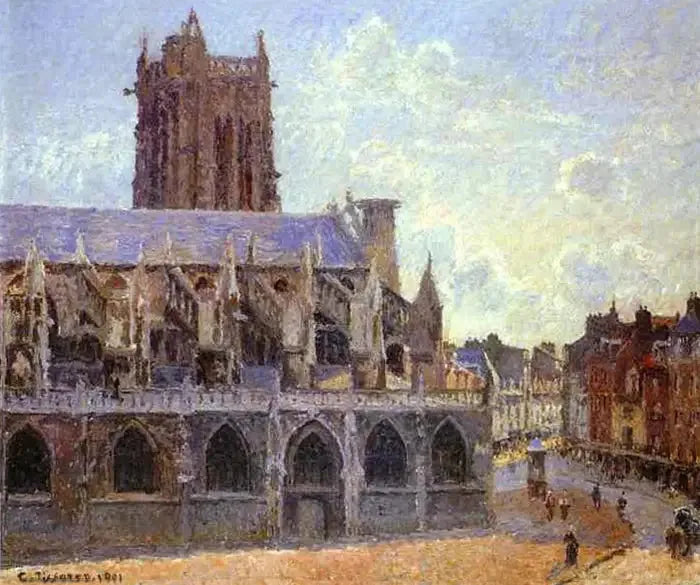 La Iglesia de Saint-Jacques en Dieppe - Camille Pissarro