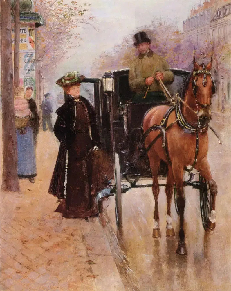 La Elegante en el carruaje - Jean Béroud