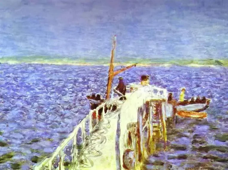 L'embarcadère - Pierre Bonnard image 1 reproduction de peinture à l’huile