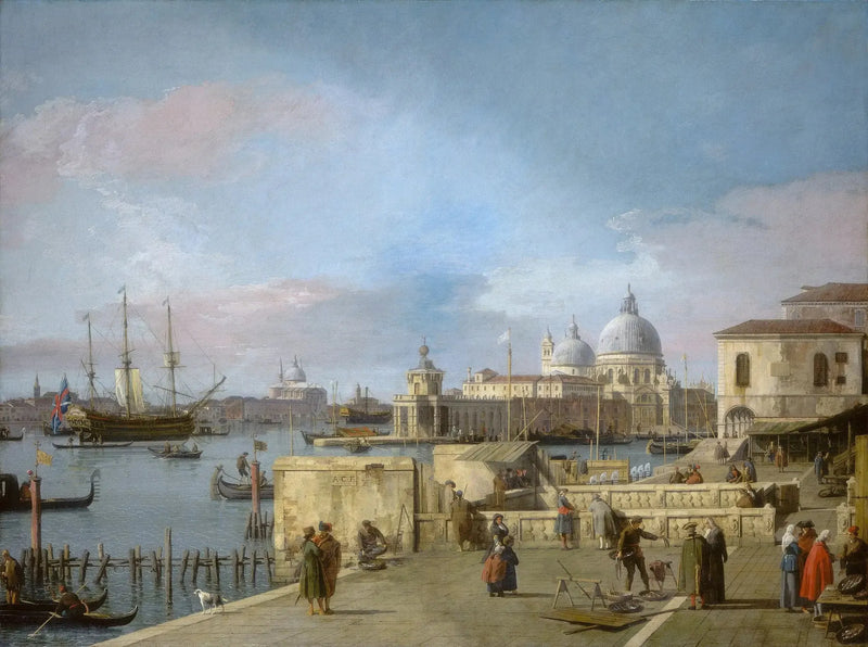 La embocadura del Gran Canal desde el Muelle, Venecia - Canaletto