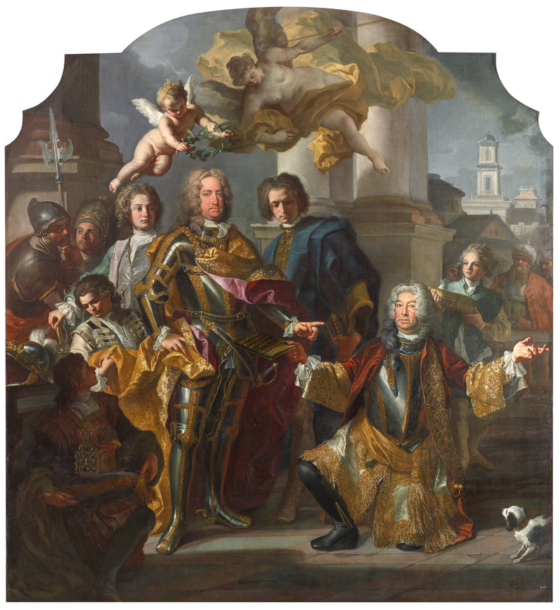 El emperador Carlos VI y Gundacker, conde de Althann - Francesco Solimena