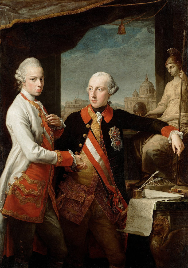 El emperador José II con el gran duque Pietro Leopoldo de Toscana - Pompeo Batoni