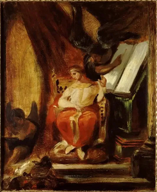 L'Empereur Justinien composant ses instituts - Eugène Delacroix image 1 reproduction artisanale de tableau