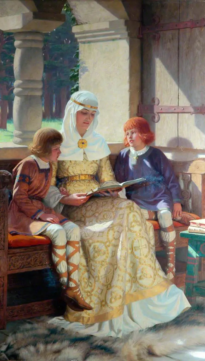 La infancia de Alfredo el Grande - Edmund Blair Leighton