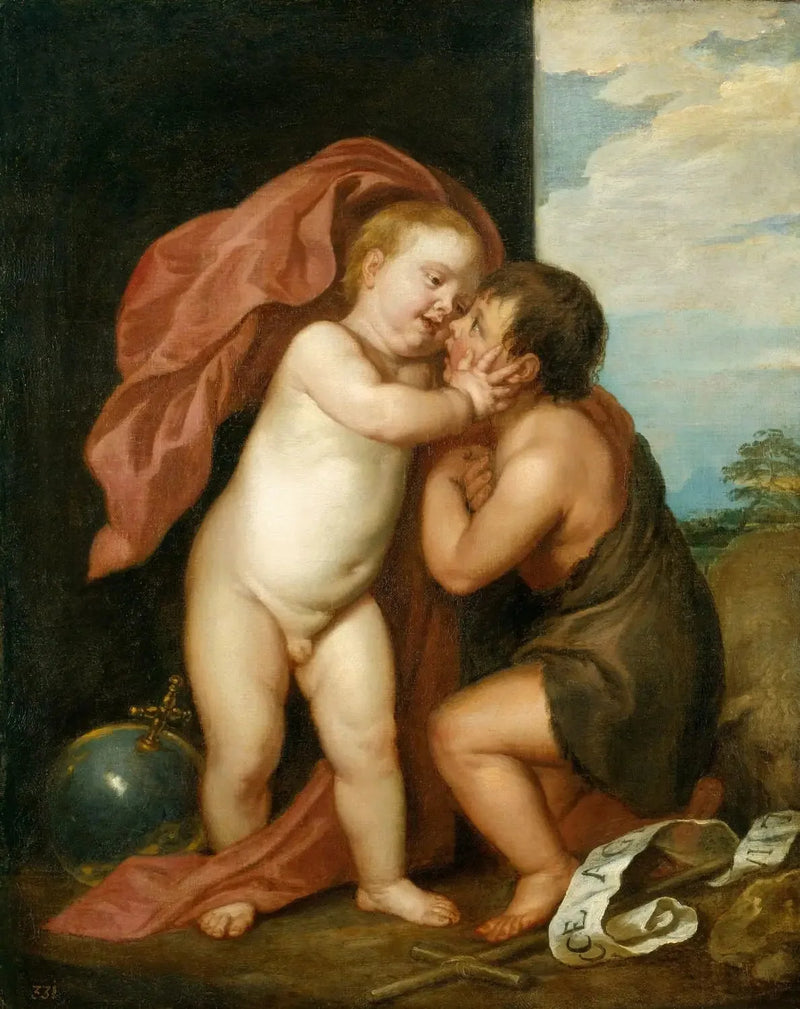El Niño Jesús y San Juan Bautista - Antoine van Dyck