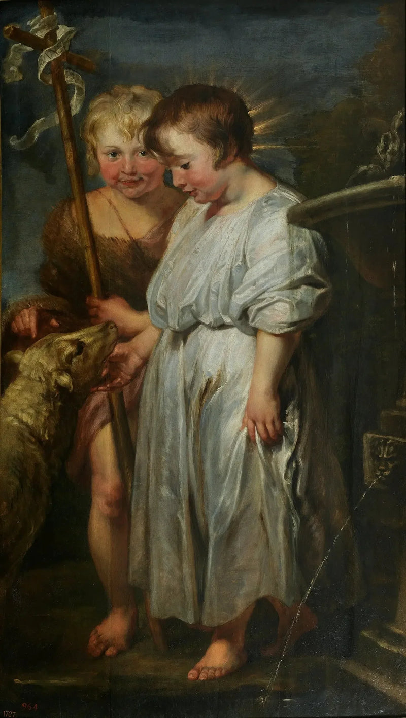 El Niño Jesús, San Juan y el Cordero - Antoine van Dyck