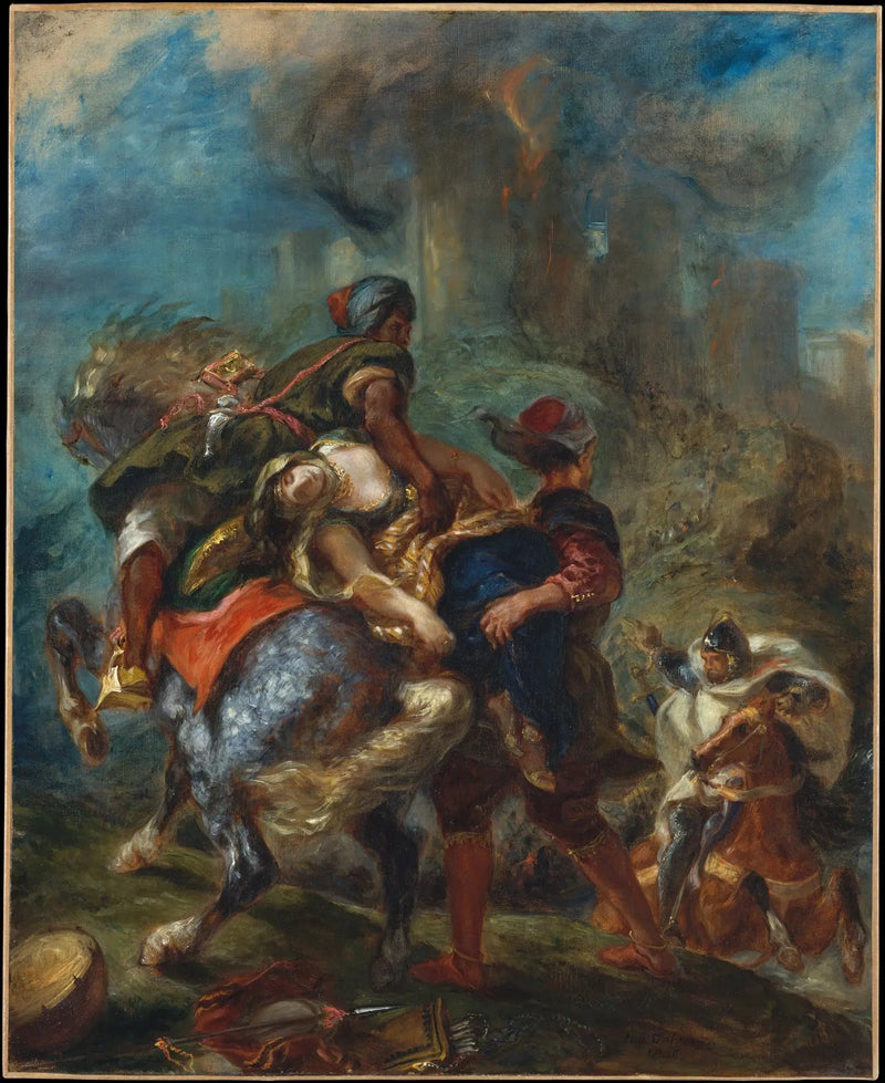 El Rapto de Rebecca - Eugène Delacroix
