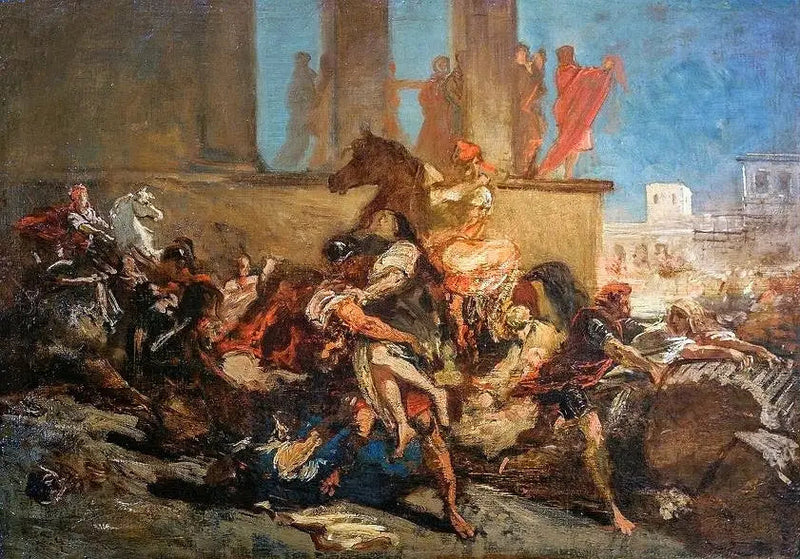 El rapto de las sabinas. - Eugène Delacroix