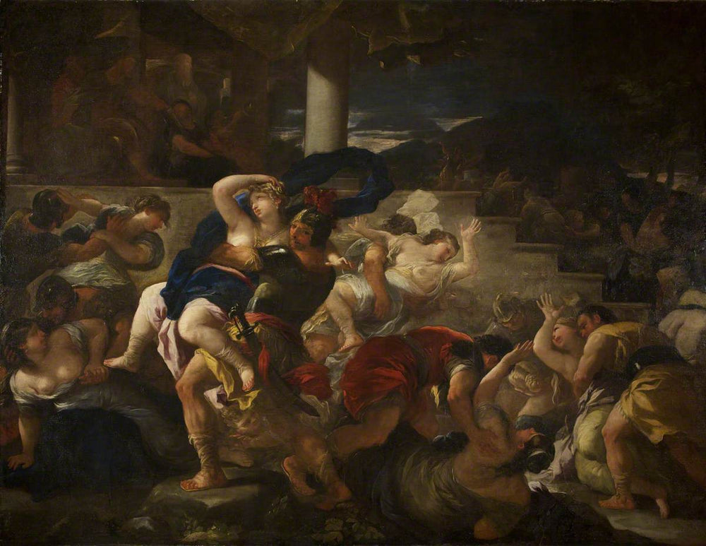L'enlèvement des Sabines - Luca Giordano image 1 reproduction de peinture à l’huile