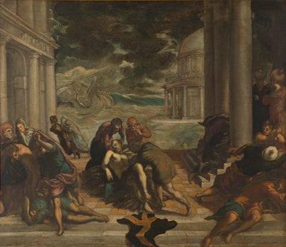 El levantamiento del cuerpo de san Marcos por los cristianos - Jacopo Tintoretto