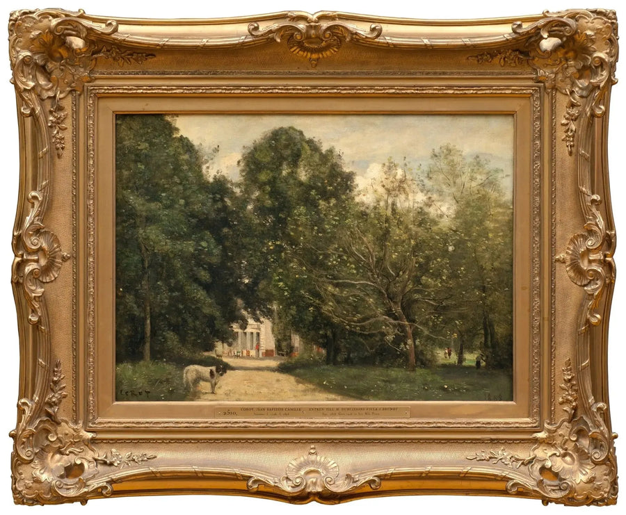 La entrada de la villa del Sr. Dubuisson en Brunoy - Jean-Baptiste Camille Corot