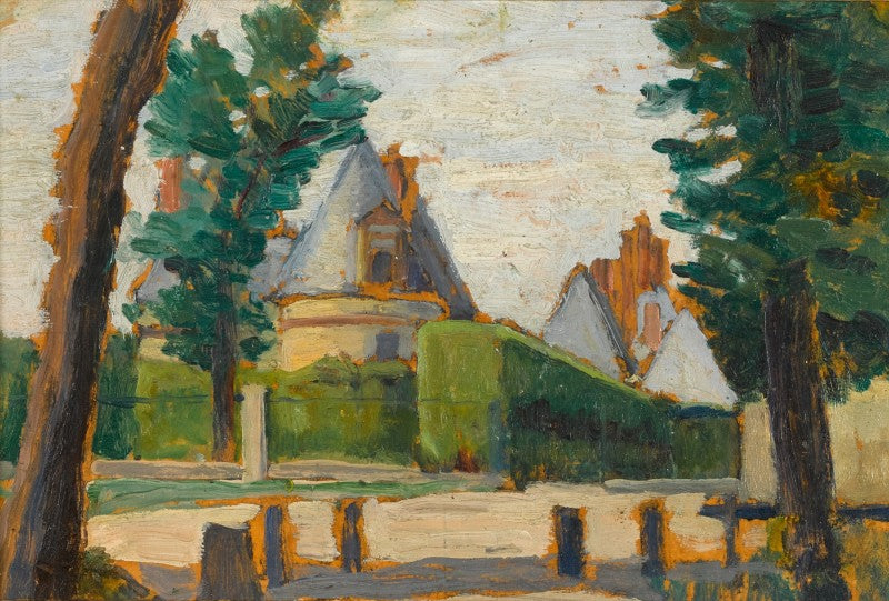 La entrada del castillo - Henri-Edmond Cross